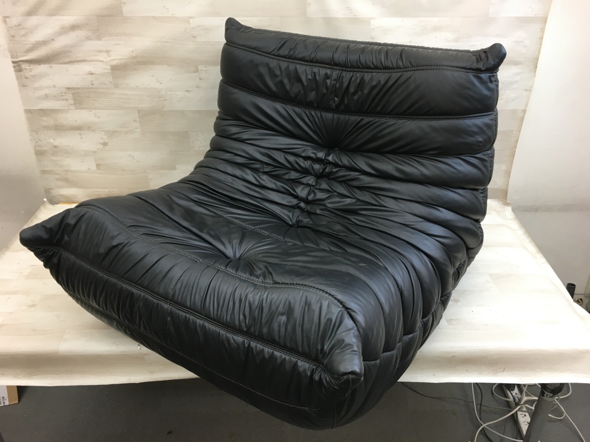 〇横浜店〇【家具】linge roset 一人掛け ソファー TOGO レザー 革張り