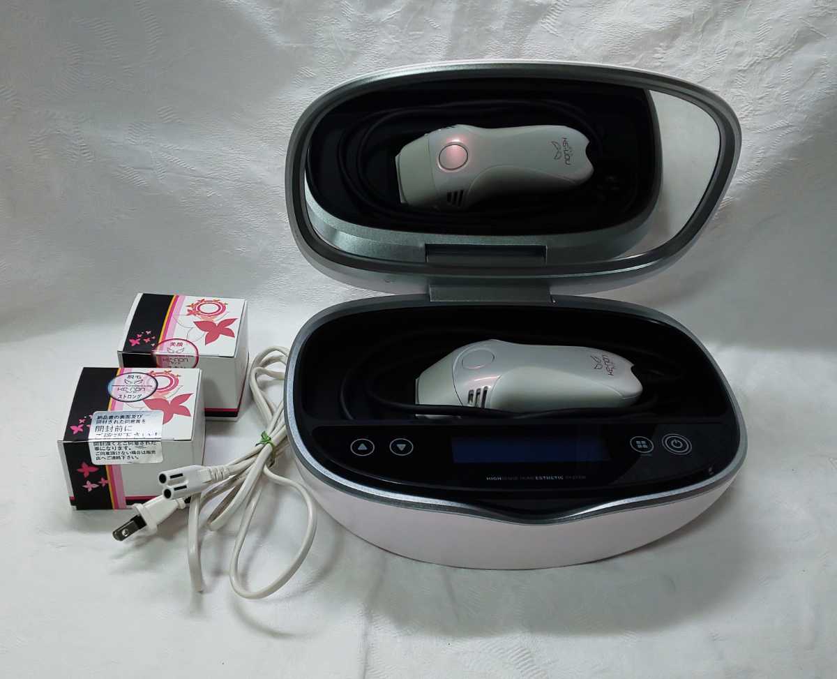 KENON ケノン　脱毛器　NIPL-2080 ver7.2 未使用カートリッジ２個付き レベル1で999994回使用可能です。