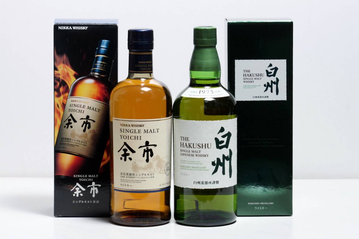 余市 白州 700ml : ⁄ 竹鶴 ウイスキー 山崎 サントリー 2本セット 