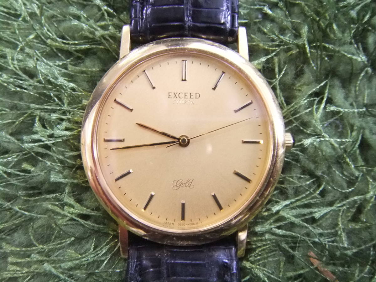 希少 CITIZEN EXCEED gold シチズン エクシード ゴールド 0330-H04953 