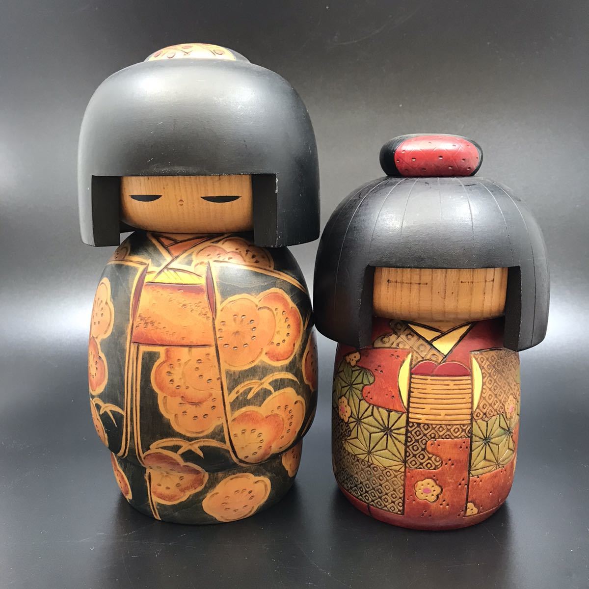 創作こけし 大谷良夫作＆かずを作 かわいいおかっぱ こけし人形 日本