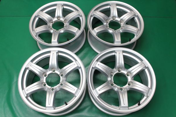 中古ホイール グランヴァード NR 17インチ 7.5J +35 PCD 139.7 6H 6穴 1台分 ランクル プラド 150系 120系 パジェロ V80 V90ワイド