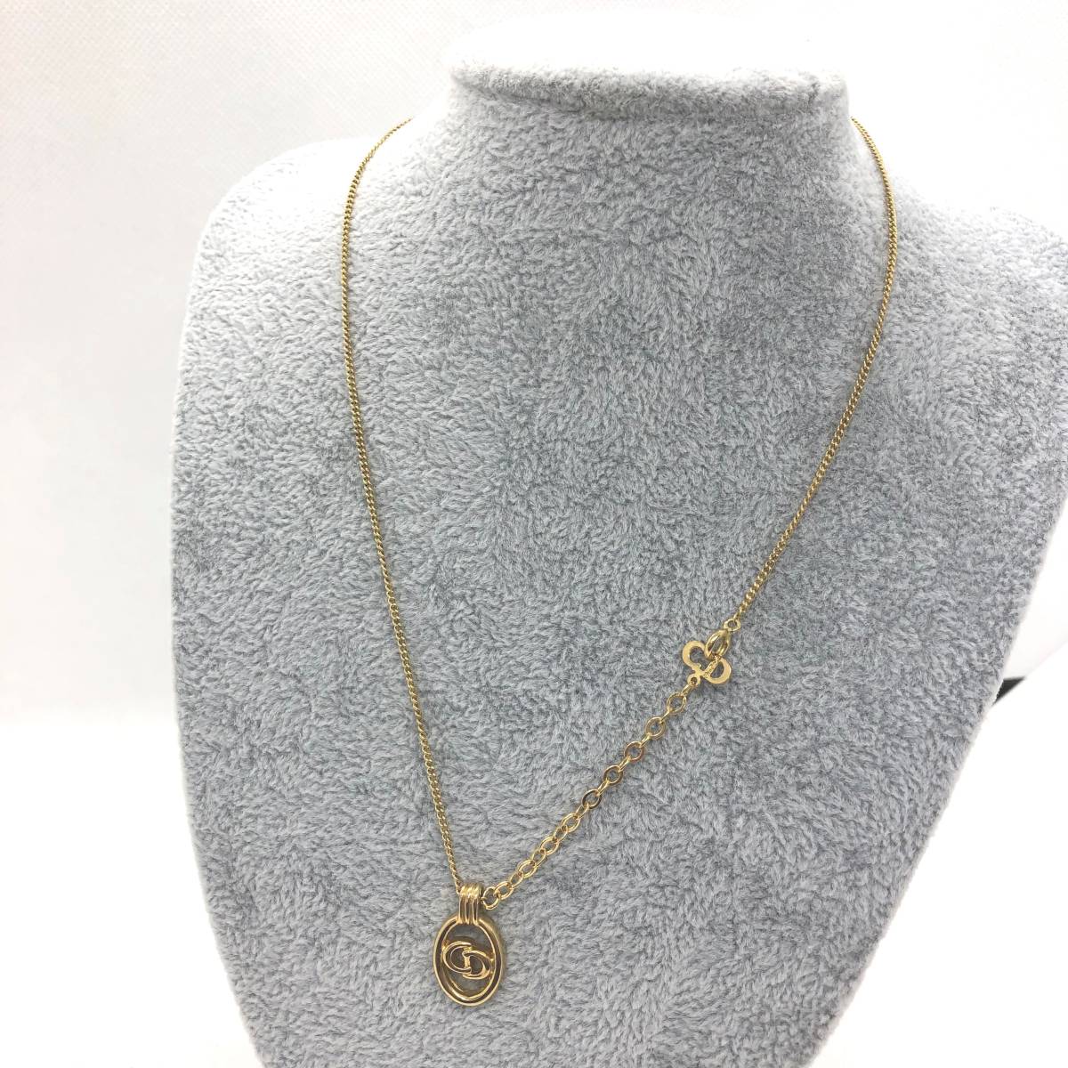 Dior クリスチャンディオール ネックレス Christian ロゴ ゴールド