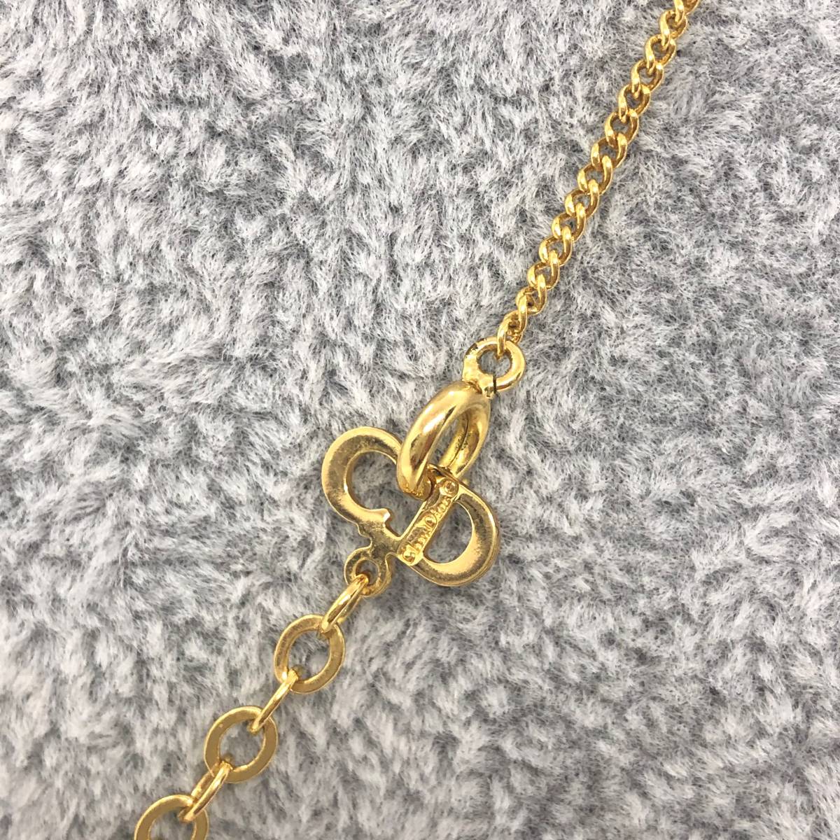 Dior クリスチャンディオール ネックレス Christian ロゴ ゴールド