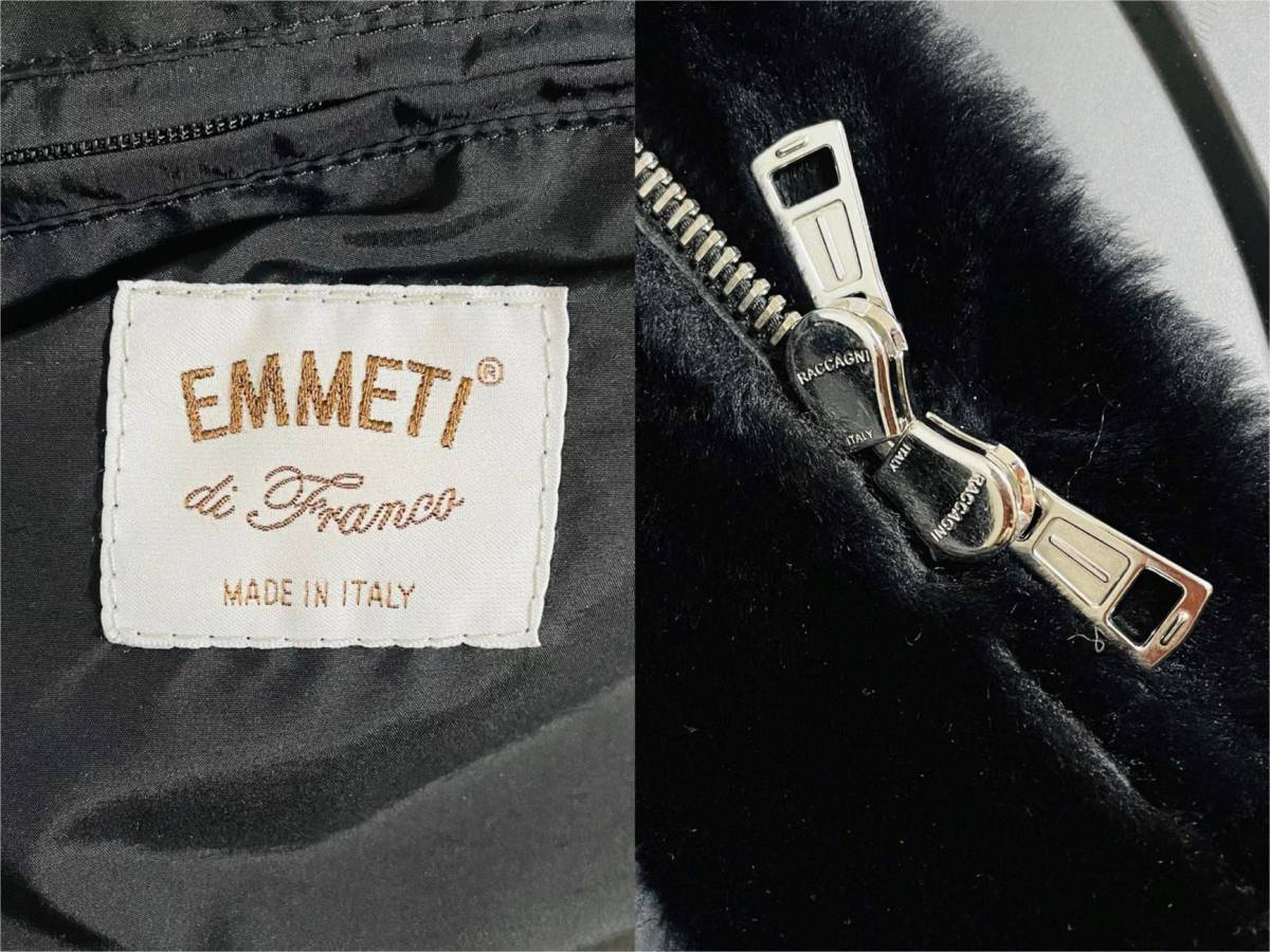 AKM EMMETI 別注 17AW ムートンレザー切替ダウンコート M 定価345,600 
