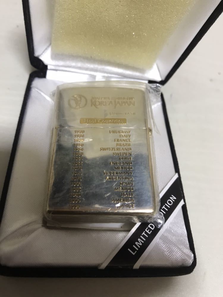zippo ワールドカップ　World Cup 94 未使用品 ZIPPO ワールドカップ WORLD cup メタル貼り Korea JAPAN サッカー 未