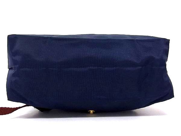 1円 ■新品■未使用■ LONGCHAMP ロンシャン ル・プリアージュ ナイロン×レザー 折り畳み リュック バックパック ネイビー系 L8087イL