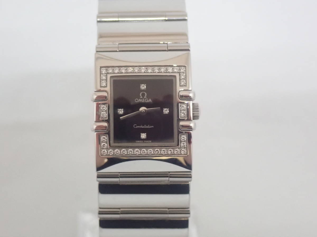 コンステレーション オメガ クアドラ OMEGA カレ SS QZ シェル 