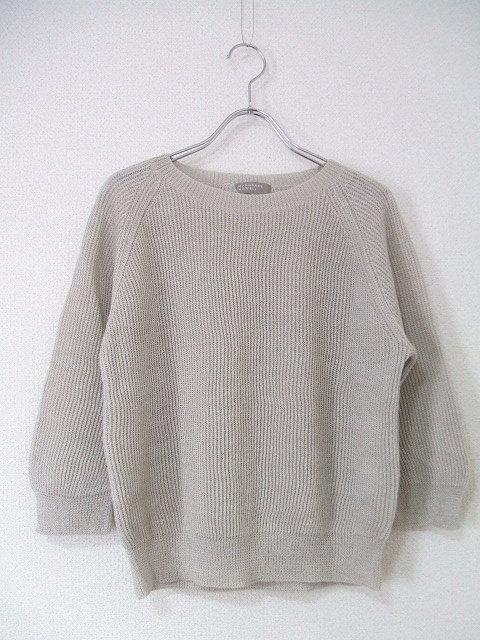 1-0401M△MARGARET HOWELL/FADED LINEN/畦編みニット/578-9163009 