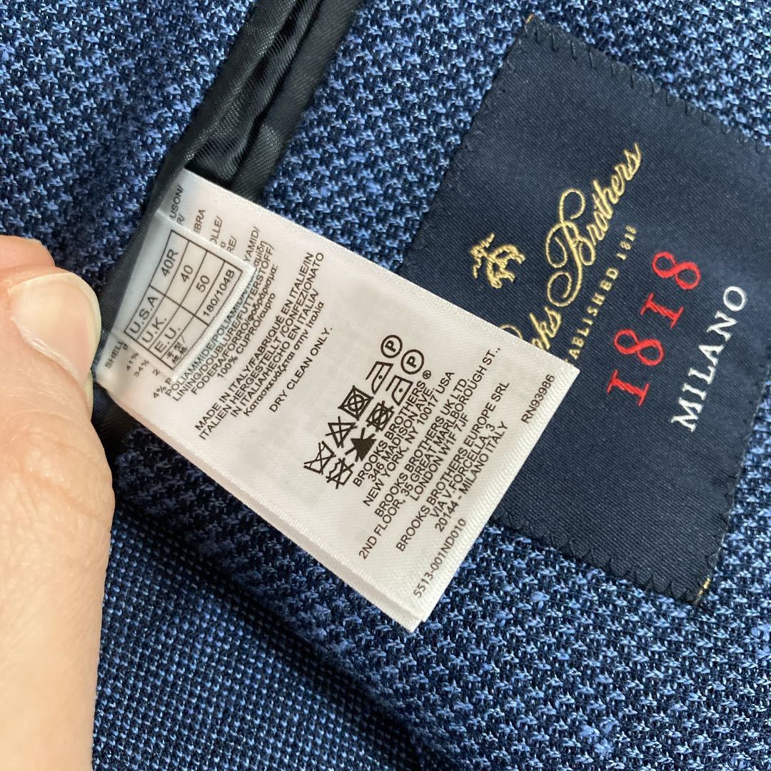 BROOKS BROTHERS ジャージージャケット 40R Milano リネン ブルックス