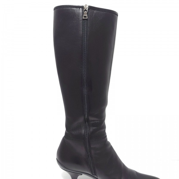 PRADA プラダ レザー ロングブーツ ブラック 37 PRADA(プラダ プラダ