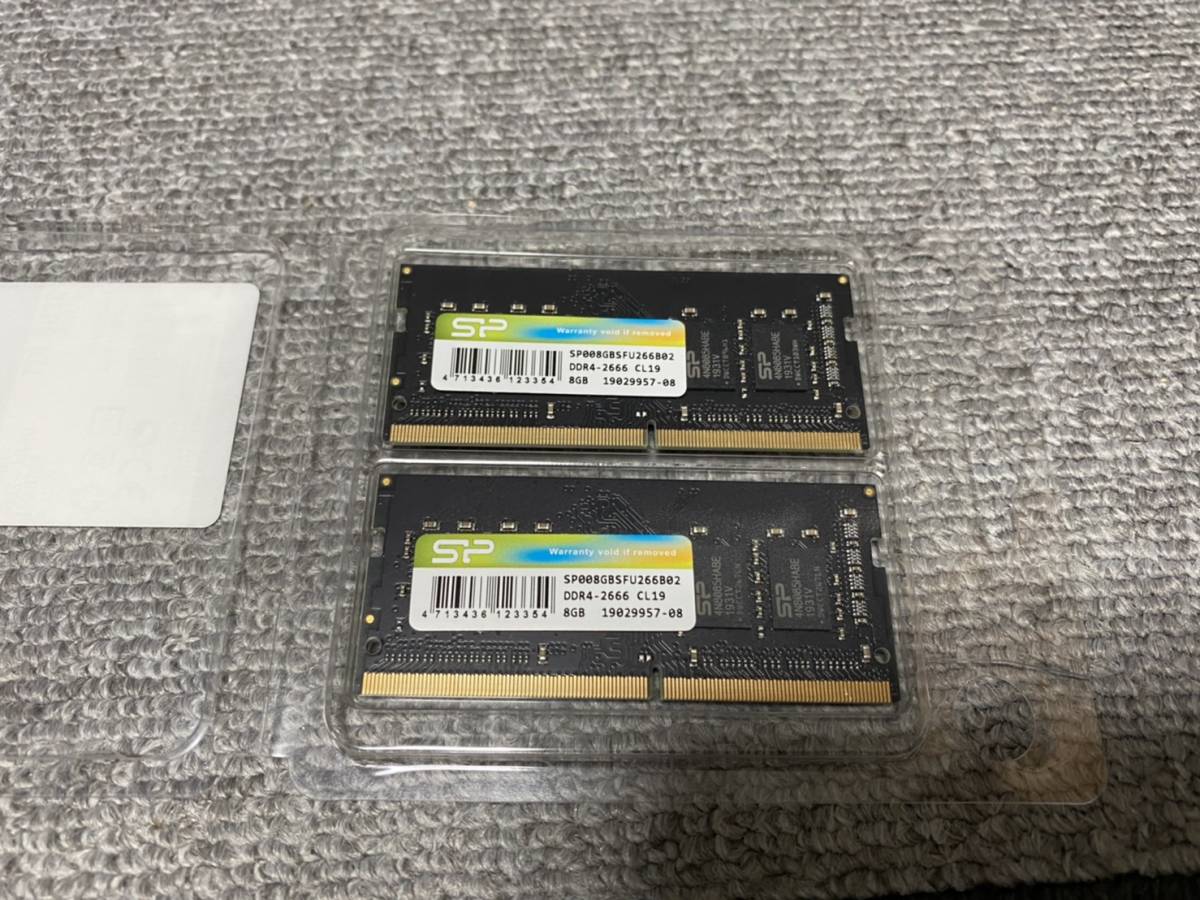 シリコンパワー ノートPC用メモリ DDR4-2666(PC4-21300) 8GB×2枚 