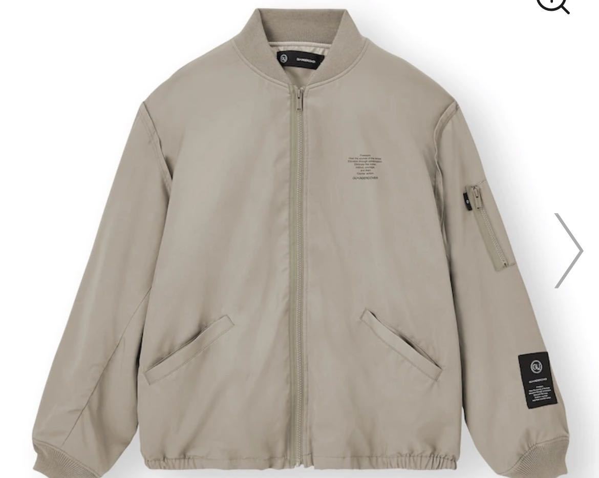 GU×UNDERCOVER ジップアップブルゾン MA-1 Mサイズ - ジャケット