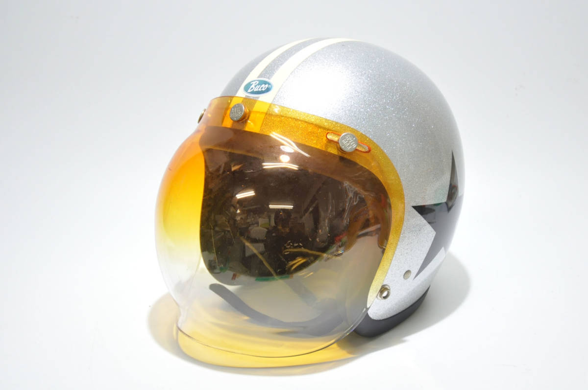 BABY BUCO ベビーブコ　TOYS McCOY トイズマッコイ　ジェットヘルメット　シルバー　ラメ　星　MEDIUM/LARGE 59-60cm