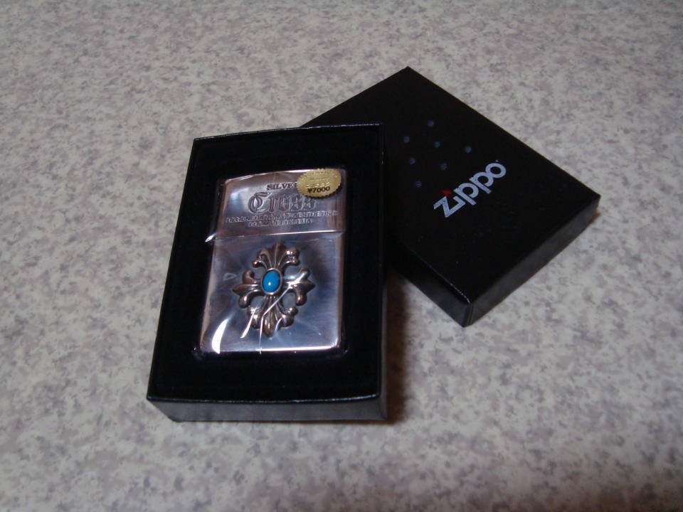 ZIPPO Silver Cross ターコイズ 銀仕上げ 限定品 未使用