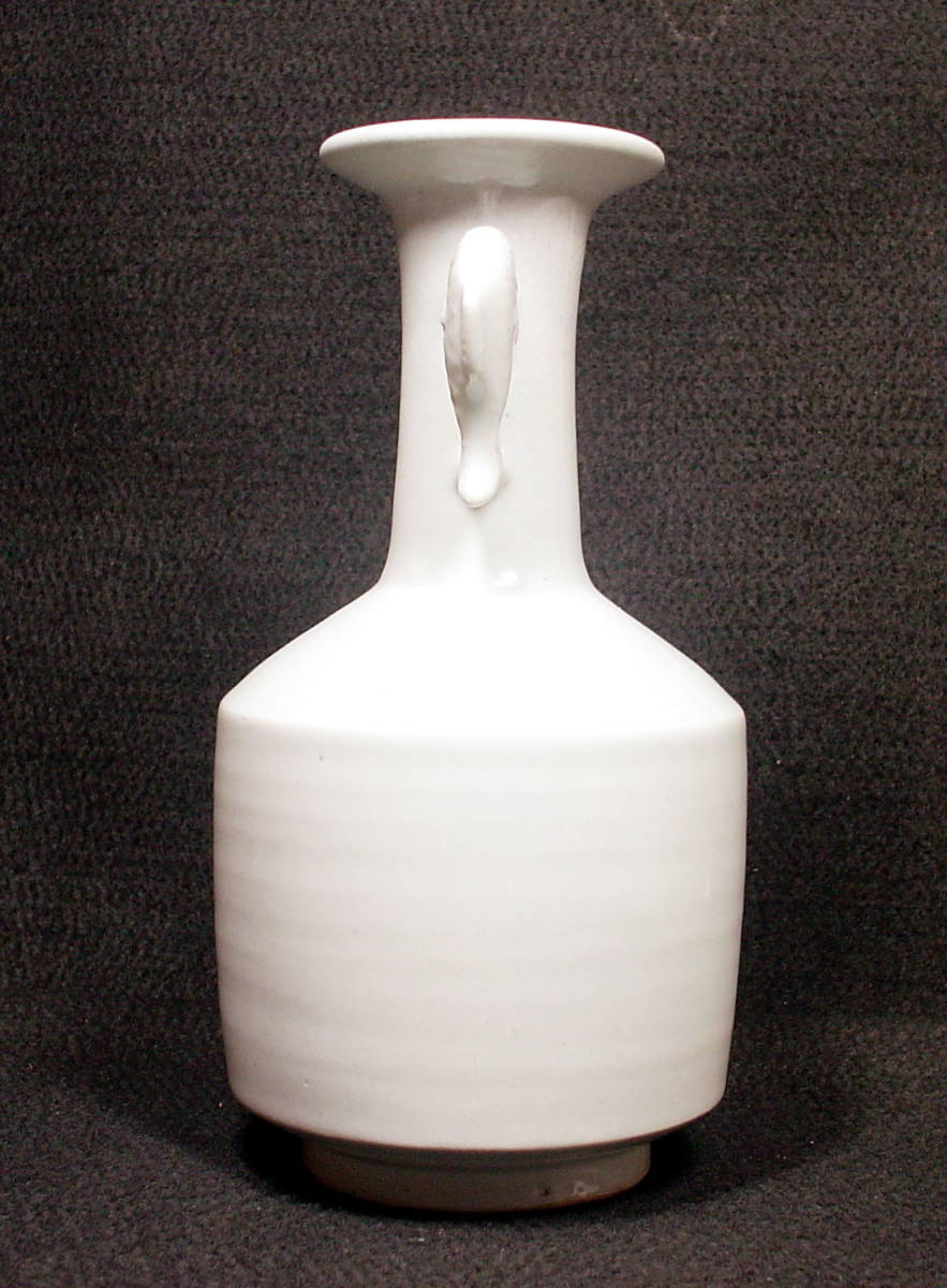 花入 花瓶 青磁 耳付 廣州窯 花入 花瓶 青磁 耳付 廣州窯