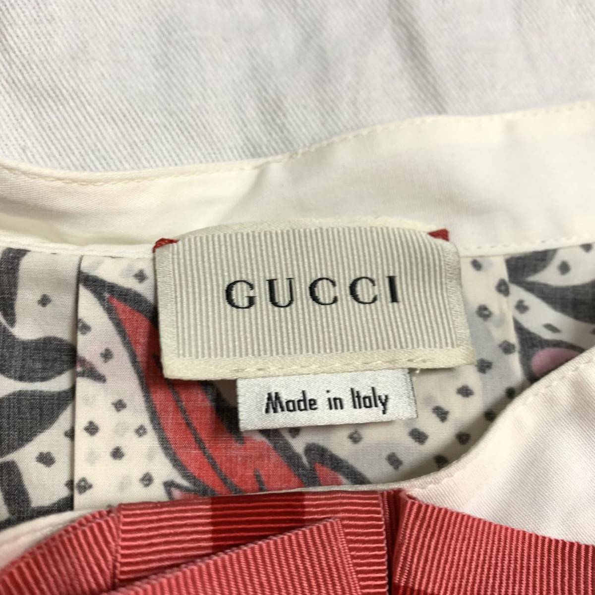 高級 GUCCI グッチ 2018年モデル コットン 花柄 フラワー ドット柄 