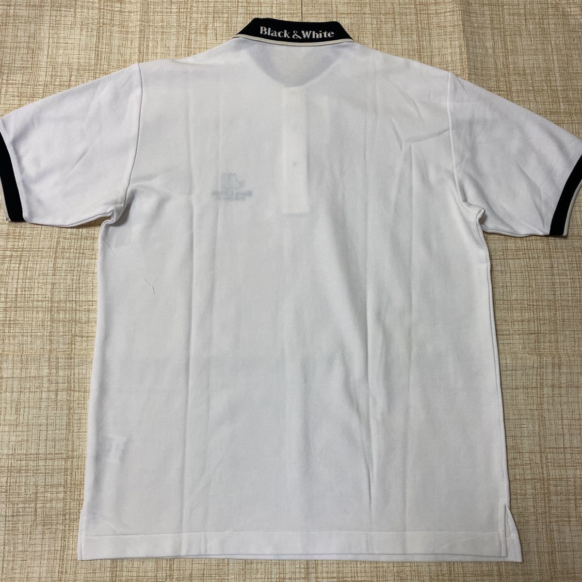 新品『Black&White メンズ半袖ポロシャツ Lサイズ【快適ドライタイプ 