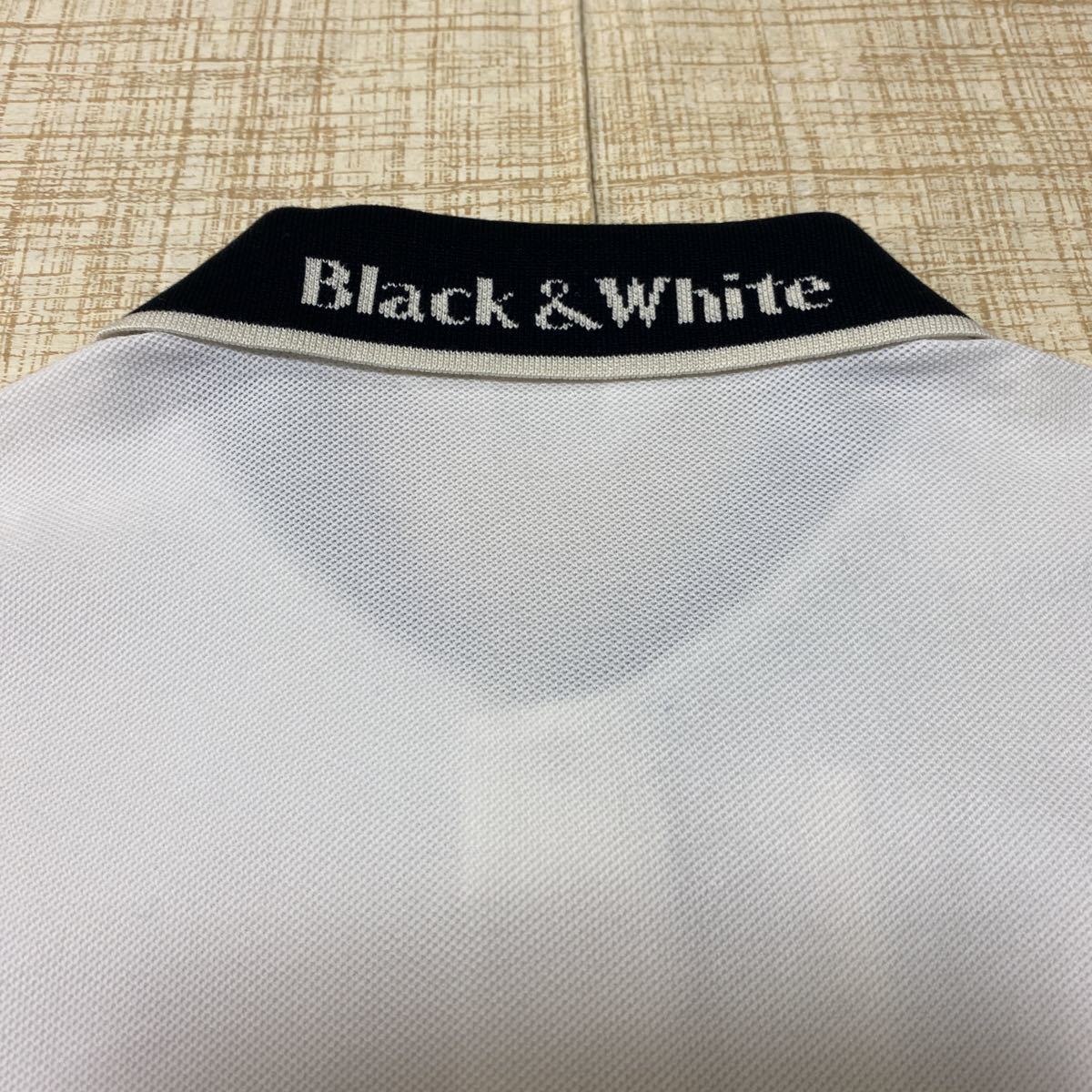 新品『Black&White メンズ半袖ポロシャツ Lサイズ【快適ドライタイプ 