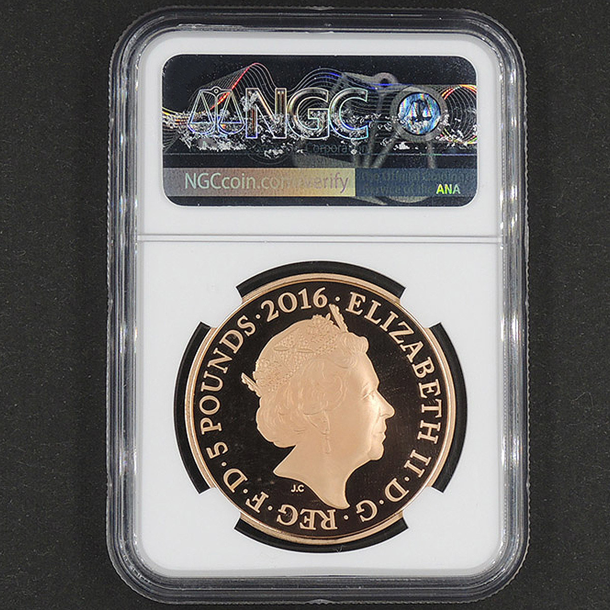 イギリス NGC 0 PF69UC 銀貨 h £5 エリザベス女王生誕90周年 5ポンド