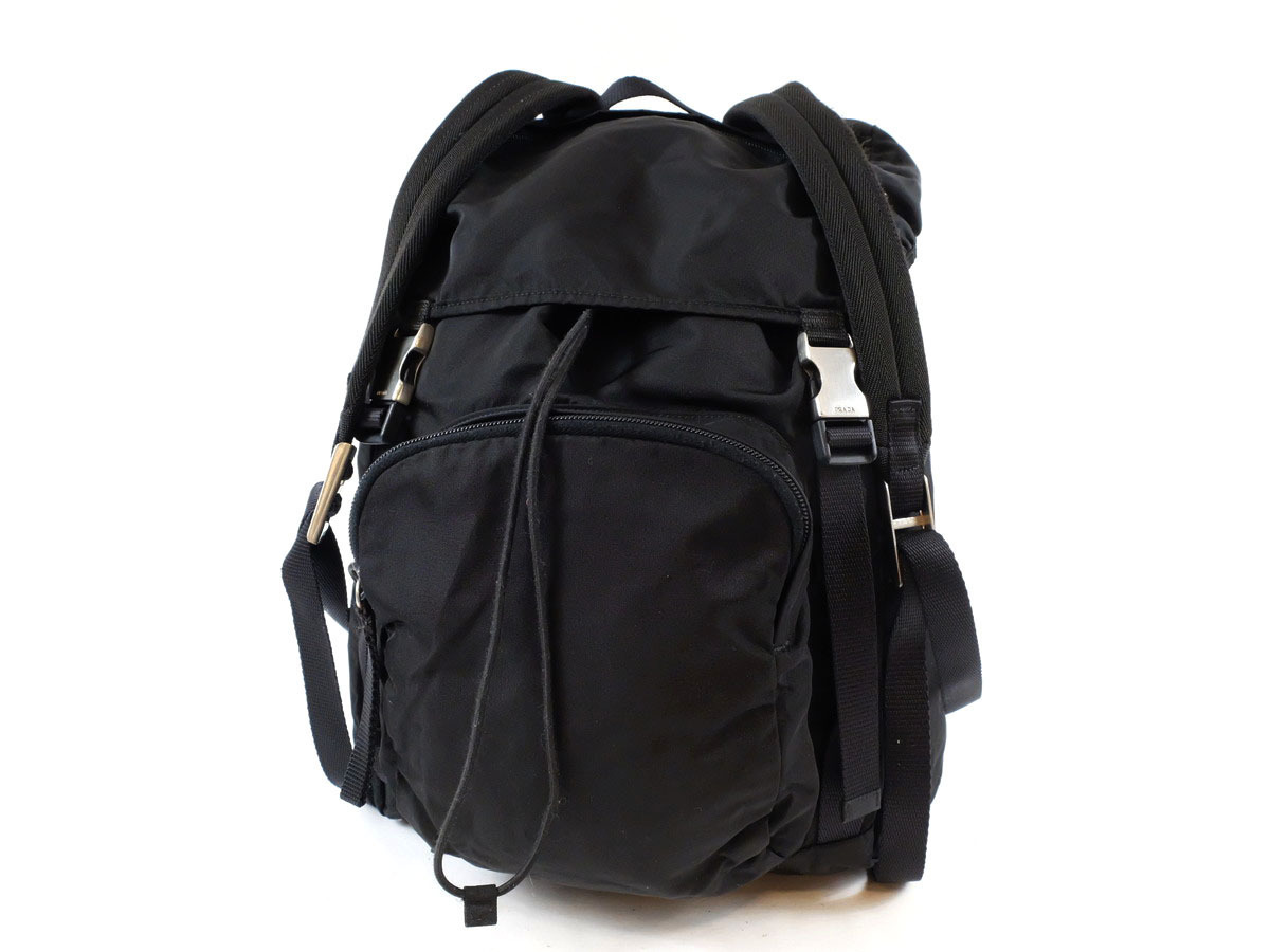 期間限定 【PRADAプラダ】三角ロゴ 巾着型 リュックサック デイバッグ