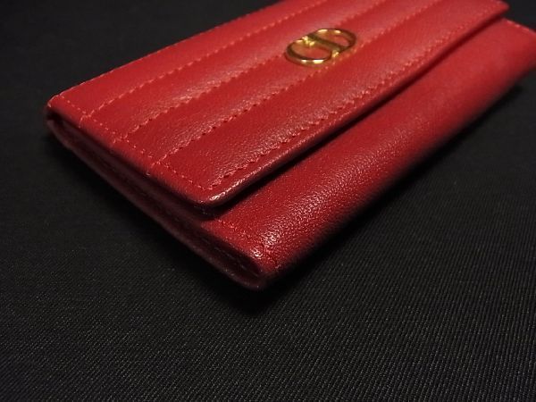 1円 □美品□ Christian Dior ディオール ロゴ レザー ゴールド金具 6