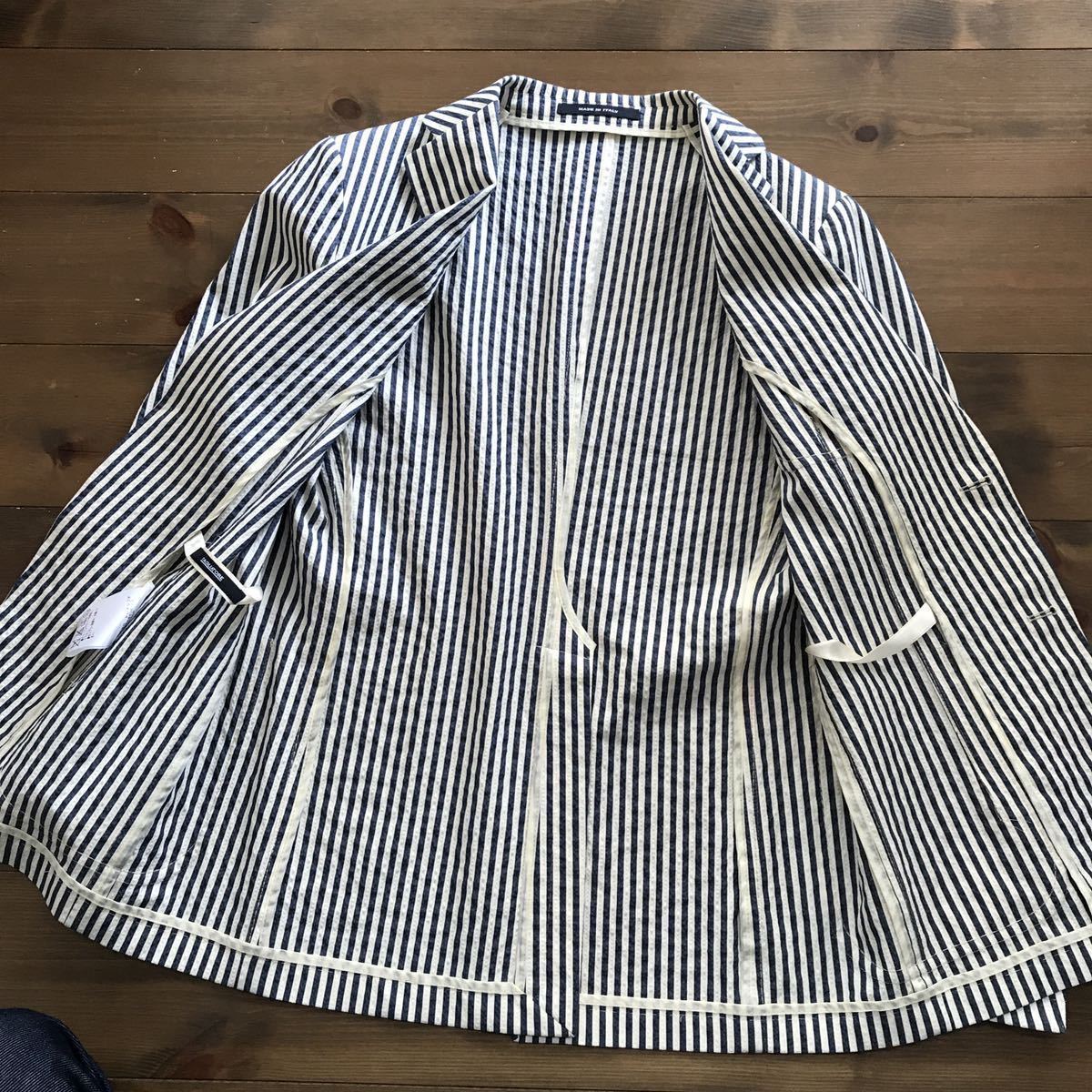 美品 TAGLIATORE 46 相当シアサッカー ジャケット タリアトーレ SAHARA 