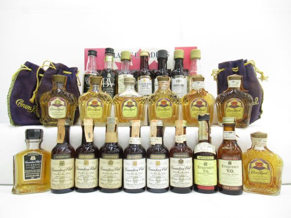 古酒 23本セット CANADIAN カナディアン ウイスキー ミニ 各種