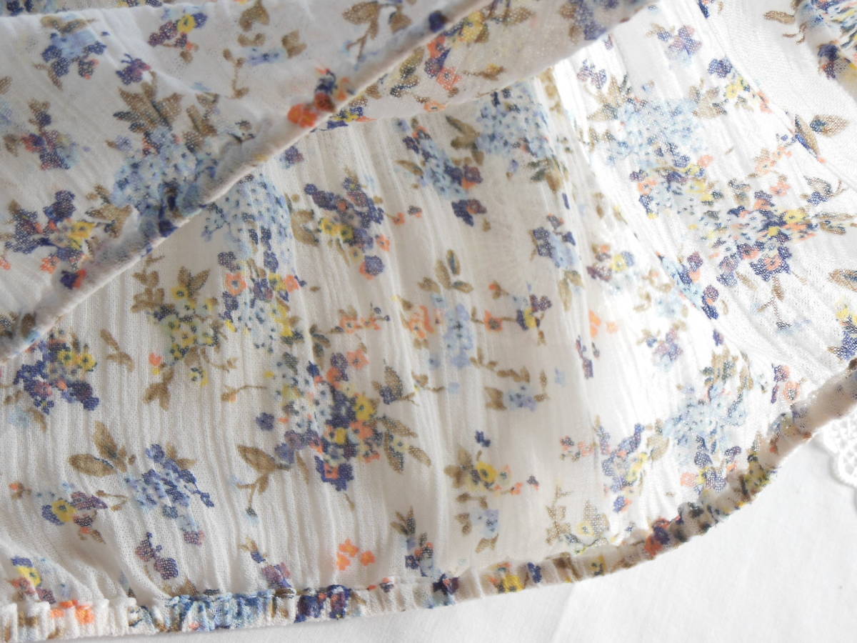 イタリア製*MAURIZIO PECORARO*9.5万円 清純小花コットンクレープ*オフ 