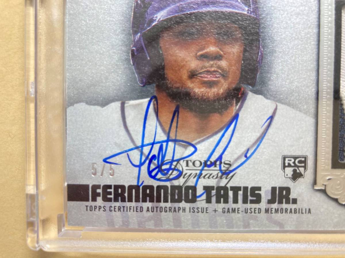 19 Topps Dynasty Fernando Tatis Jr. ルーキー直筆サインパッチカード 