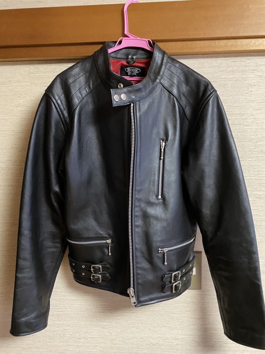 horn works シングルライダース レザージャケット Horn Works 本革 UK