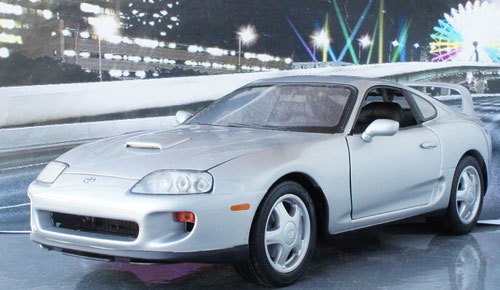 旧京商 黒箱 1/18 1994 トヨタ スープラ JZA80 A80 シルバー 左ハンドル 海外仕様 7014S 送料無料