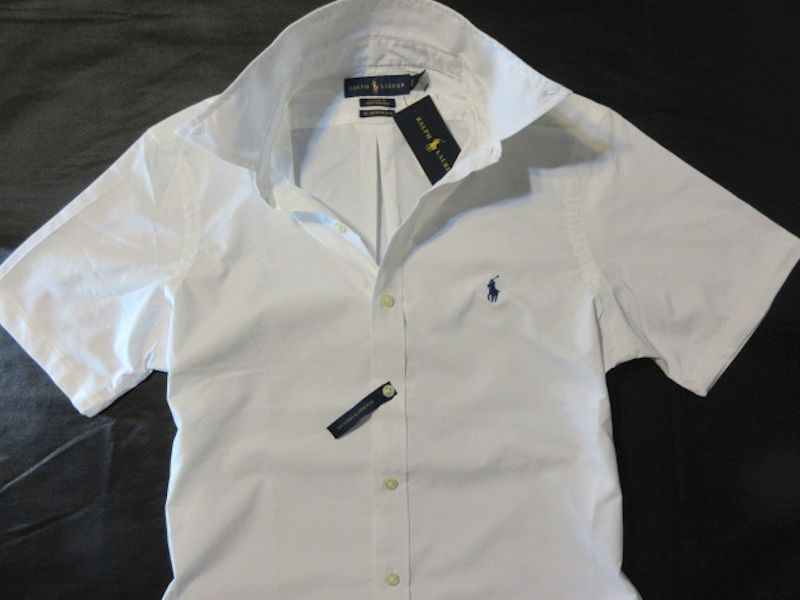 本物正規◆ポロラルフローレン◆半袖シャツ ■白■XL■9628-010■新品■綿100％