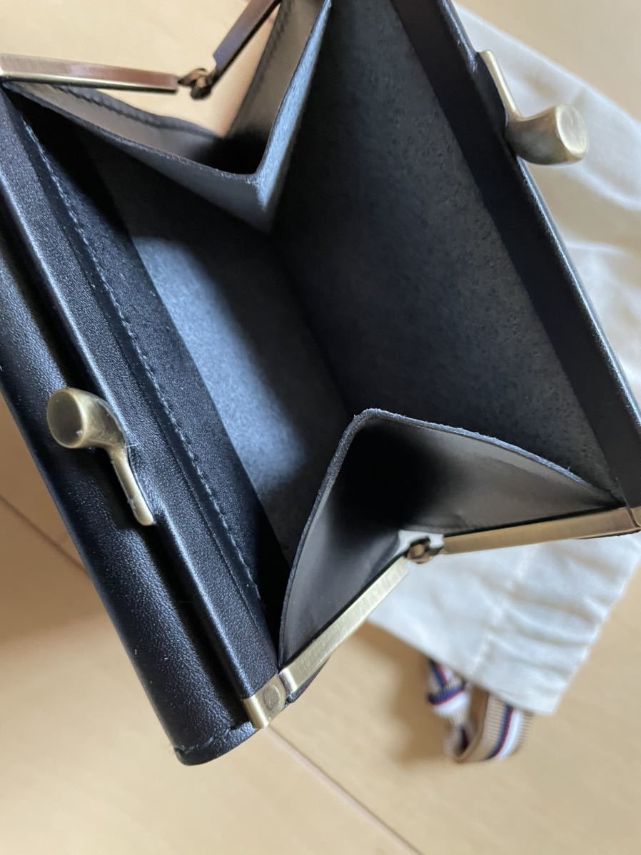 ネロ イルビゾンテ IL BISONTE 二つ折り財布 がま口財布 スムース  