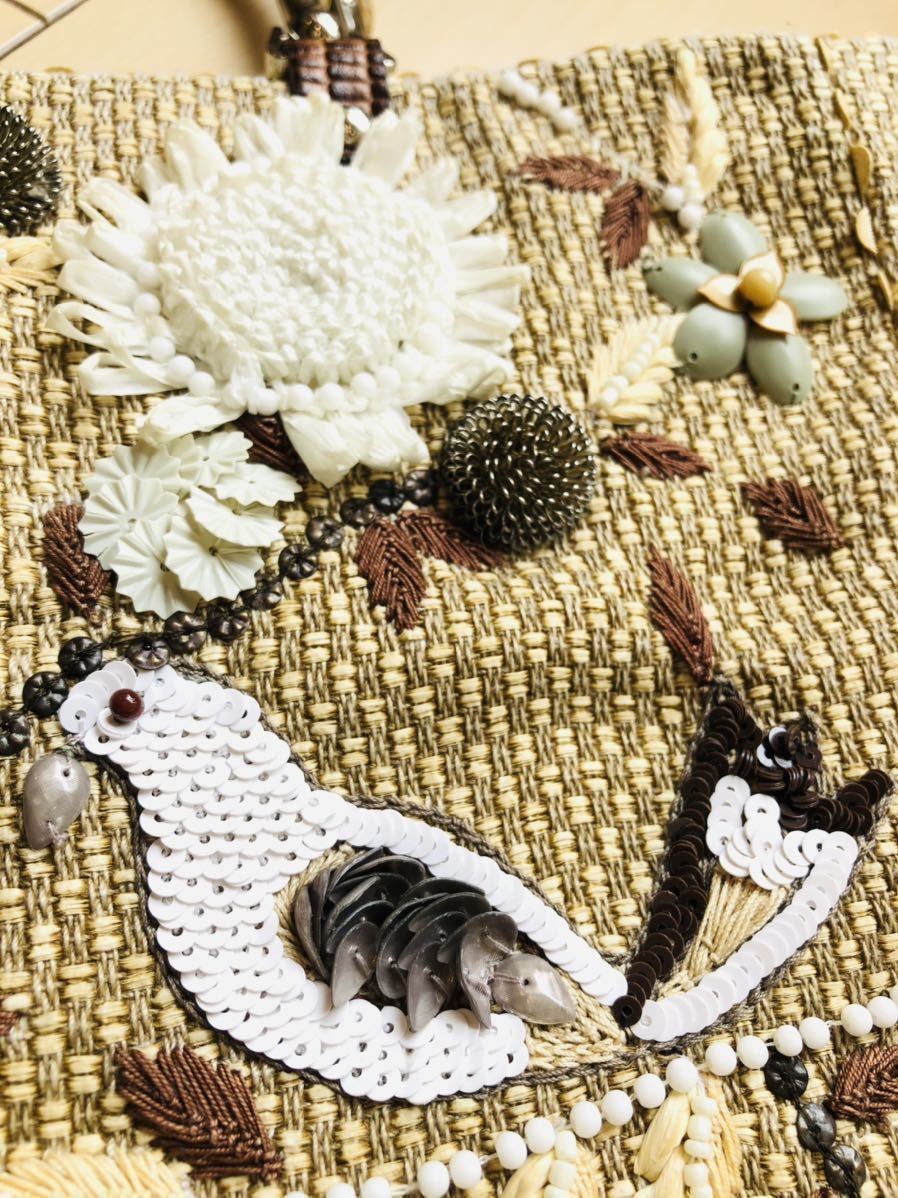 JAMIN PUECHジャマン・ピュエッシュ 手刺繍 繊細な刺繍 鳥・花々