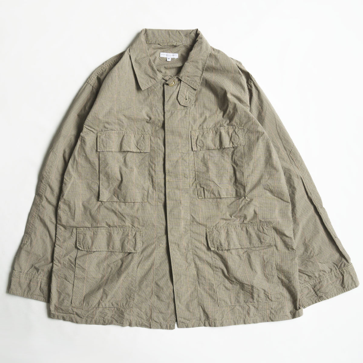 20SS】 Engineered Garments 【BDU Jacket-Nyco Mini Tattersall-Khaki 