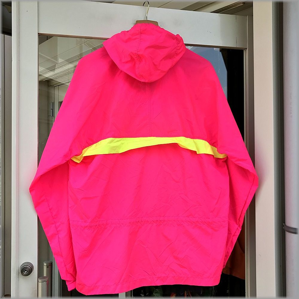 ☆CB SPORTS 80s USA製 ナイロン アノラックパーカー size L ピンク