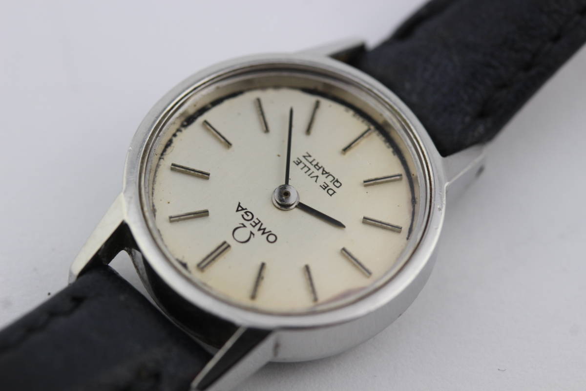OMEGAデビル クオーツ プッシュリューズ レディース稼働品 オメガ