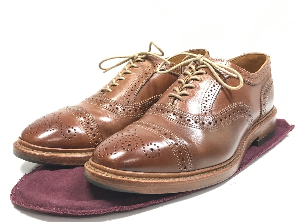 品質保証，最新作 超 アレンエドモンズ Allen Edmonds Brooks Brothers別注 セミブローグ ドレスシューズ メンズ size7.5E ブラウン 11MZ1277(25.5cm)｜売買されたオークション情報、yahooの商品情報をアーカイブ公開 - オーク 25.5cm