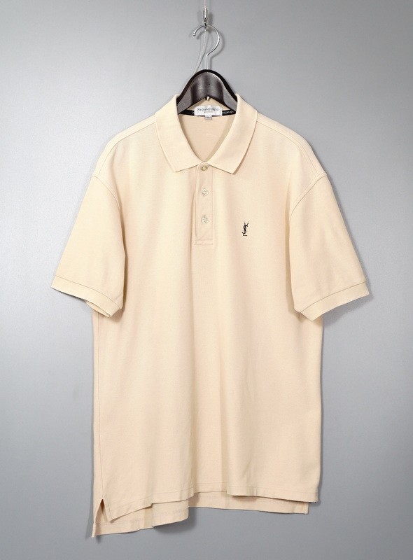 SAINT さり気 LAURENT PARIS カサンドラ刺繍 コットン シャツ