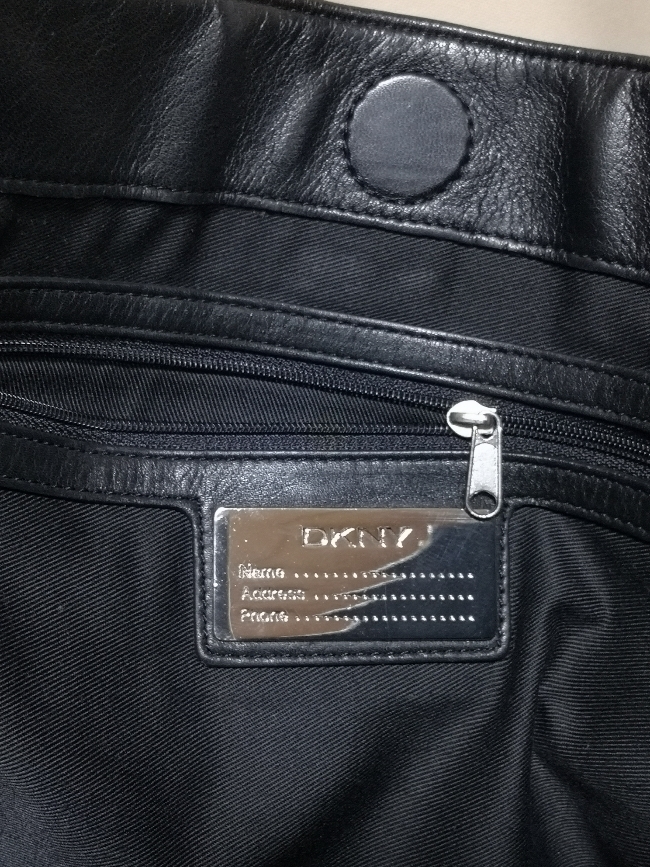 ダナキャラン ニューヨーク DKNY 本革 ハンド ショルダー トートバッグ