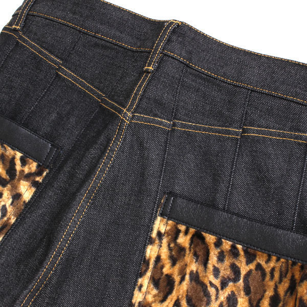 コムデギャルソン ジュンヤワタナベ デニムパンツ レオパード ヒョウ柄
