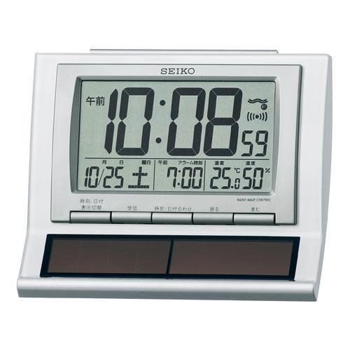 HOT，大得価 SEIKO セイコークロック 電波目覚まし時計 SQ751W デジタル 白 温度計 湿度計 カレンダー 日付 ソーラー ホワイト(目覚し時計)｜売買されたオークション情報、yahooの商品情報をアーカイブ公開 - 置時計