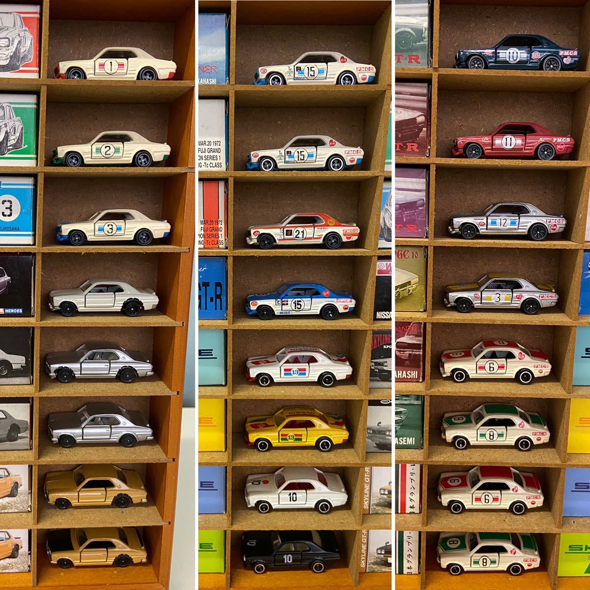 ☆希少☆当時物☆ミニカー☆トミカ系☆ハコスカ☆箱付24台セット☆特注