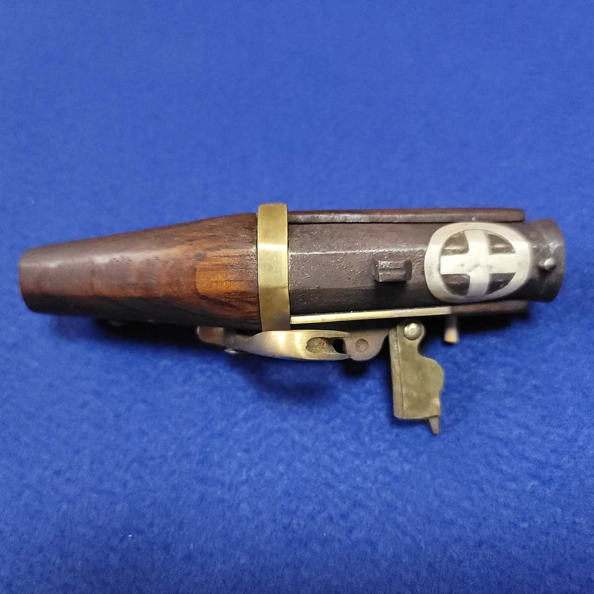 火縄銃 型 根付 火皿等が可動します □島津家□火縄銃□根付け□分解ができます□カラクリが動きます□12cm