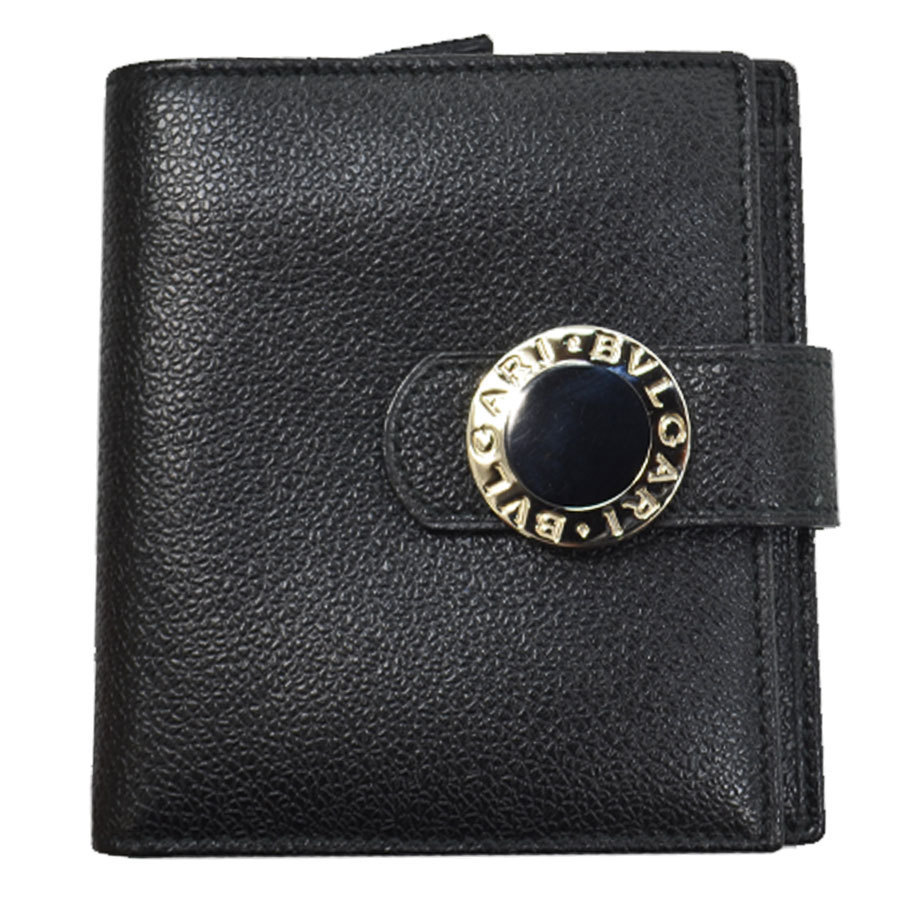 ブルガリ BVLGARI 財布 長財布 二つ折り ステッチ Wホック ☆希少