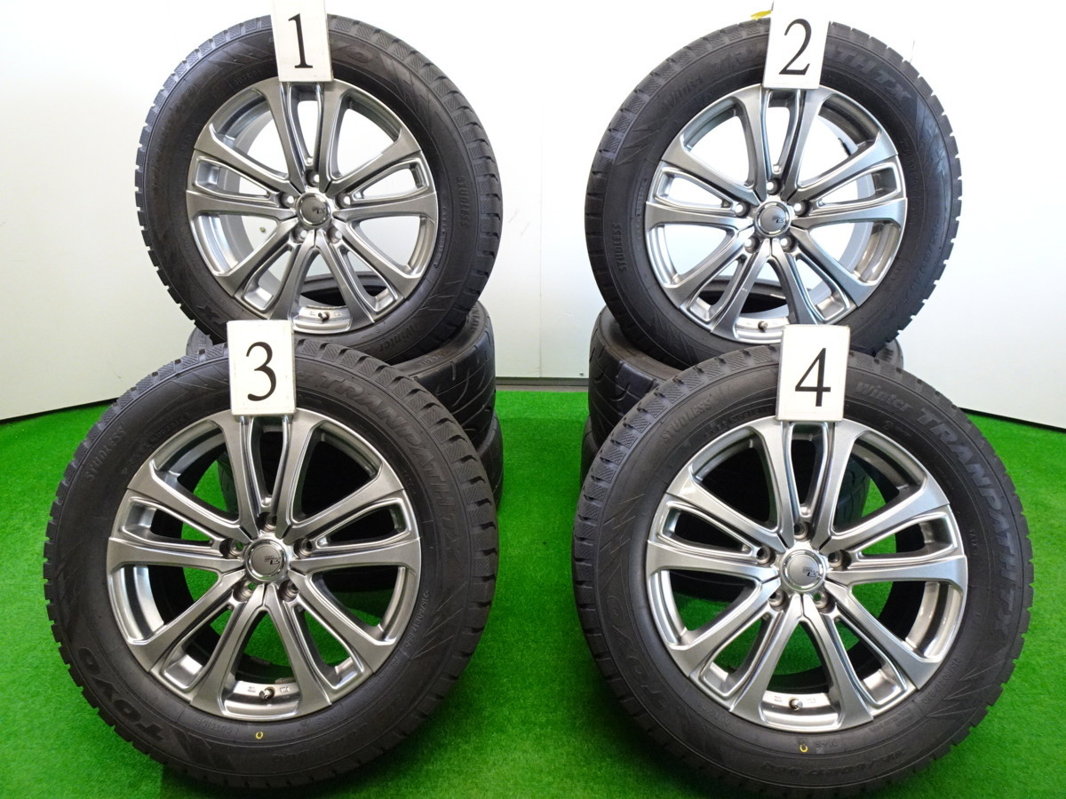 17インチ 4本 114.3 | 車用ホイール 7j 社外 中古 +48 スタッドレスタイヤ