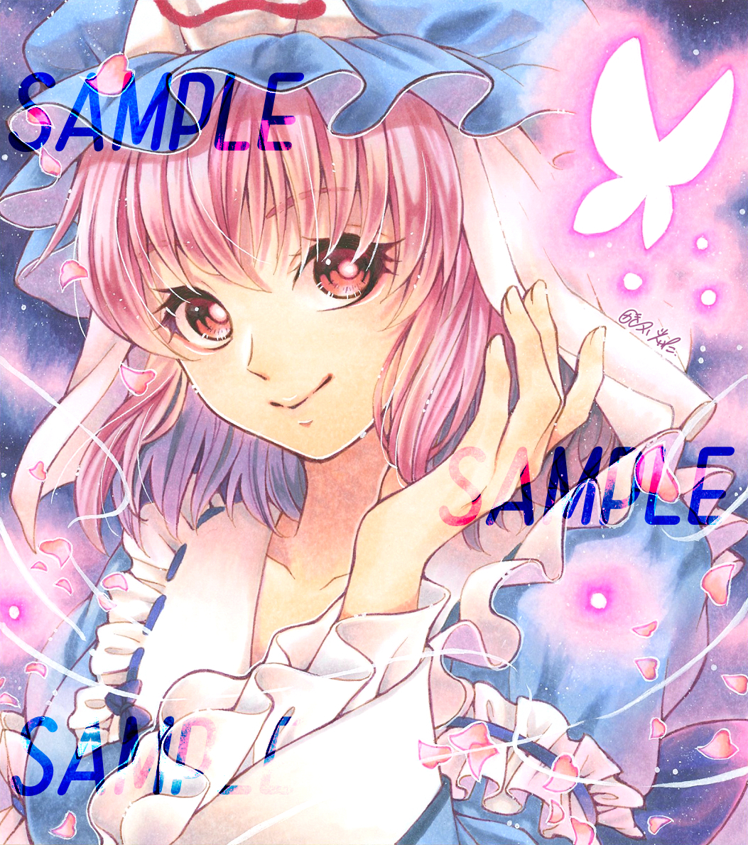 小色紙 or B6変形】同人手描きイラスト 簡易リクエスト おまけ付