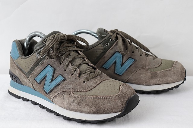 574 ニューバランス 26.0cm/new balance オリーブ ダークグレー 水色 
