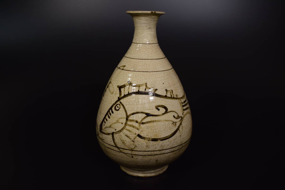 李朝時代 白磁雨漏り手丸壺 朝鮮美術 ⑩